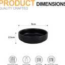 Ceramic Soy Sauce Dish,3.5 Inch Dipping Bowls Side Dishes Set of 6, Small Appetizer Pinch Dip Bowls for Condiments, Sushi, Ketchup, BBQ (Black)