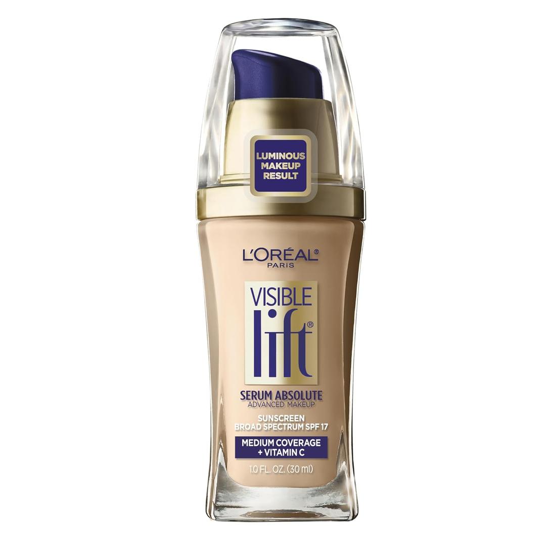 L'Oreal Paris Visible Lift Serum Absolute Foundation, Nude Beige, 1 Ounce (1 Fl Oz (Pack of 1)), BBD 1/26