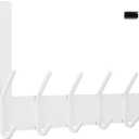 WEBI Over The Door Hooks,Over Door Towel Rack,Door Hanger,Door Coat Hanger,Door Coat Rack,Door Hooks for Hanging Clothes,Back of Door,White