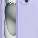 Miracase Compatible with iPhone 15 Case, [Soft Anti-Scratch Microfiber Lining], Liquid Silicone Case Gel Rubber Shockproof Drop Protection Phone Case for iPhone 15, Light Purple