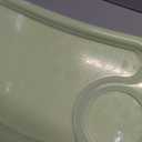 Booster Seat for Kitchen Chair, 3-in-1 Foldable Baby Booster Seat with Removable Dual Tray & 3-Point Harness, Portable Toddler Booster Chair for Dinning Table, Travel, Outdoor Camping, Green