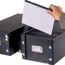 Snap-N-Store DVD Storage Box - 2 Pack - Durable 6 x 8.2 x 16.5 Inch Movie Organizers - Disc Holders with Lids to Store up to 52 DVD Cases - Black.