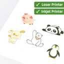 (2" x 4") 200 Sheets, Printable White Sticker Labels, Laser/Inkjet Printing - Matte, 10 per Page