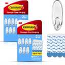 Command Clear Medium Hooks, 14 Hooks, 24 Strips - Easy to Open Packaging, Organize Damage-Free