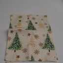 Christmas Trees Little Stars Snowflakes Winter Xmas Cloth Table Runner Burlap Table Decoration for Home Kitchen Dining Dinner Indoor Holiday Farmhouse Decor 13x36 Inch