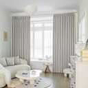 MAIHER Total Blackout 72'' W Pinch Pleated Curtain with Hooks Tieback, Thermal Insulated Linen Textured Pinched Pleated Drape for Sliding Patio Door, Greyish Beige, 1 Panel, 72'' W x 84''L