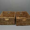 Seville Classics WEB168 Water Hyacinth KD Baskets (2 Packs)