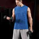 EZRUN Men's Workout Sleeveless Shirts UPF 50+ Summer Beach Swim Shirt Quick Dry Gym Muscle Fitness Running Tank Tops,2XL