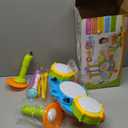 Kid Drum Set for Toddlers 1-3, Baby Drum Set with Microphone Light Up, Toddler Drums Toys for 1 2 3 Year Old Birthday Gift for Boy Girl