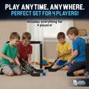Premier Sports - Mini Hockey Set Complete 4-Player Indoor Kit with (2) Mini Goals, (4) Mini Sticks, and (2) Foam Balls
