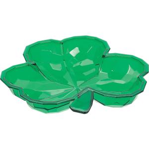 Amscan Green St. Patrick's Day Plastic Shamrock Small Bowl - 8.5" x 8.5" (1 Count) - Perfect for Irish Themed Parties & Festive Celebrations (8 1/2" x 8 1/2")