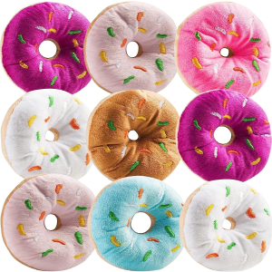 Plush Donut Toys with Sprinkles (24-Pack) Stuffed Donut Party Favors