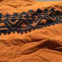 MaiRve Embroidery Comforter Set, Boho Farmhouse Western Bedding Set, All Season Bed in A Bag Comforter Set with Sheets, Pillowcases & Shams, Burnt Orange King 7 Pieces