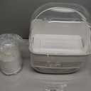 Yieach Makeup Skincare Organizer for Face Care Beauty Product,and Countertop Makeup Organizer with Cover,Make up Brush Holder,Large Capacity Cosmetic Storage Box & Caddy for Bathroom,Dresser,White