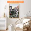 Wood 24x36 Poster Frame, Rustic Natural 36x24in Woodgrain Picture Photo Frame, Modern Beige 24 x 36inch Gallery Wall Frame with HD Plexiglass, Horizontal Vertical Wall Mounting Display 1pcs