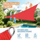 12' x 12' x 17' Red Triangle Shade Sail Awning for Outdoor Patio, Garden and Backyard Sun Protection Awnings