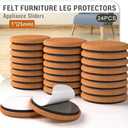 Chair Leg Floor Protectors for Hardwood Floors Stronger Felt and EVA Furniture Pads Prevent Floor from Scratches Reduce Noise Furniture Sliders for Hardwood Floors Set of 24 1 Inch (25mm)