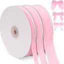 Pink Velvet Ribbon, Velvet Christmas Ribbon Set, 3 Rolls 3/8, 5/8, 1 inch Wide, 30 Yards Vintage Ribbons for Gift Wrapping Christmas Tree Ornaments, Crafts, Wedding Invitations