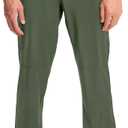 Cherokee Men's Scrub Pants Modern Fit 6 Pockets Tapered Leg with Drawstring CK200A (X-Large Tall, Olive)