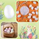 Thenshop 40 Pcs Easter Eggs DIY Kit for Painting Decorating with 24 White Pastel Foam Eggs, 4 Strips of Paint, 4 Paint Palette, 8 Brush for Basket Decorations Stuffers Spring Party