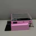 Vintage Record Player with External Speakers Belt-Drive Turntable for Vinyl Records Dual Stereo Speakers LP Players Support 3 Speed 3 Size Wireless Playback AUX Headphone Input Auto Stop Pink