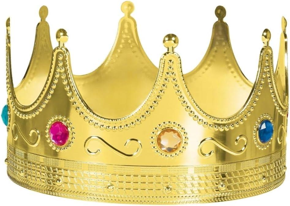 Luxurious Gold Royal Crowns - 0.75" x 8" (1 Pc) - Perfect for Parties, Regal Decor & Royalty-Themed Events
