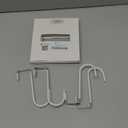 FYY Over The Door Hooks, 4 Pack Hangers Hooks with Rubber Prevent Scratches Heavy Duty Organizer for Living Room, Bathroom, Bedroom, Kitchen Hanging Clothes, Towels, Hats, Coats, Bags White (Short)