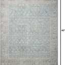 Loloi Wynter Collection WYN-10 Ocean/Silver 2'-3" x 3'-9" Accent Rug, .13" Thick, Area Rug, Soft, Durable, Printed, Vintage Inspired, Low Pile, Non-Shedding, Easy Clean, Living Room Rug