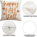 Artscope Fall Decorative Throw Pillow Covers 20x20 Inch Set of 4, Happy Fall Pumpkin Truck Thankful Grateful Blessed Outdoor Farmhouse Pillow Cases for Home Sofa Couch-Orange Beige