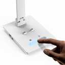 UK Plug Adapter Desk Lamp for 9 Level Brightness Touch Control & 5 Lighting Modes, 14W 900LM Dimmable Eye-Caring Reading LED Desk Light with USB Charging Port, Dimmable Home Office Desk Light