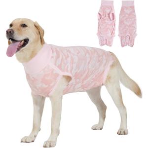 Dog Recovery Suit Female Spay, Dog Surgery Suit Male Neuter Onesie for Dogs, Pink, XL