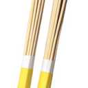 2 Pieces Bamboo Drum Stick Rods Brushes Drum Sticks Smooth Grips 15.94 inch Length for Acoustic Performance Drum Accessories, Yellow