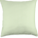 Vertical Lime Green White Stripes Pattern Trendy Stylish Throw Pillow 18x18