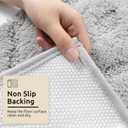 DEXDE Bathroom Rugs 20x32 Inches, Quick Dry Boho Bath Mat Non Slip Geometric Luxury Soft Machine Washable Bath Rugs Carpet for Bathroom Shower Tub Modern Decor, Gray