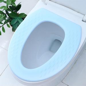 Bathroom Toilet Seat Covers Pad, Waterproof EVA Warm Toilet seat Covers Soft Cushioned Toilet Seat Warmer Washable and Comfortable Toilet Seat Cover Pads Universal for Toilet Lids (Stripe Blue)