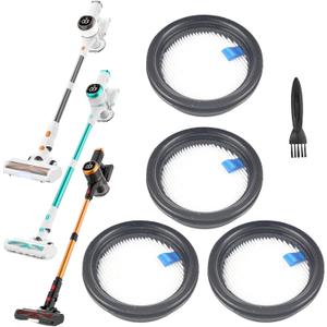 4Pack Hepa Filters Replacement Compatible with Tikom V500 Cordless Vacuum Cleaner. Washable Filters Works with Tikom 40kpa Stick Vacuum.
