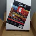 ESRICH Stretched Canvas for Painting 16x20 Inch, 6Pack Large Canvas for Painting, Primed Acid-Free Cotton Blank Canvases, Art Paint Canvases for Oil Paint,Watercolor,Acrylic Paint,Gouache and Tempera.