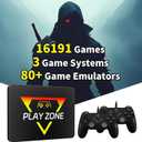 Game Console HDD with 3 Game Systems, Video Game Console with Built in 16191 Games, Emulator Console has 80+ Emulators, Game SSD for PC (Playzone-BTBW)