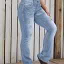 Flamingals Distressed Bootcut Jeans for Women Low Rise Jeans Ripped Flare Jeans Denim Pants XS