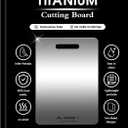 Titanium Cutting Board for Kitchen, 18"x12" | 100% Pure Titanium, Double Sided, Food Grade, Perfect for Sushi, Meat, Vegetables & Meal Prep, Easy To Clean