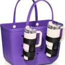 OUTXE 2 Pack Bogg Bag Cup Holder for Stanley, Large Drink Holder Compatible with All Bogg Bag, Adjustable Cup Holder Attachment, 40 oz Water Bottle Accessories for Simply Southern Bogg Bag
