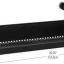 Mind Reader Hanging Cubicle Shelf, Metal Storage Organizer for Office or Home, 20.25" L x 7" W, Black