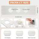 Teenyyou 3 Hole White Faucet Mat for Kitchen Sink Bathroom 16.1" x 5" Kitchen Faucet Absorbent Mat Diatomite Splash Guard Quick Drying Stone Drip Catcher Hole 2.24" Holes Spaced About 1.77 "