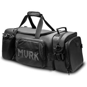 MVRK Travel Duffle Bag : 2-in-1 Waterproof Carry-on Size for Airplane Travel - TSA Compliant Black Travel Bag For Overnight, Gym, Sports, and Weekend Bag (50L)