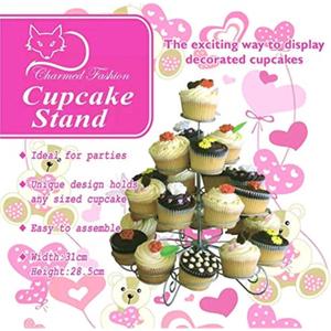 Charmed 4 Tier Metal Cupcake Stand (Hold 23 Cupcakes)