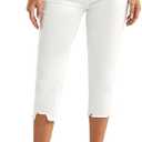 luvamia Jean Capri Pants for Women High Waisted Ripped Skinny Jeans Stretchy Denim Capris Cropped Jeggings with Pockets, Size M