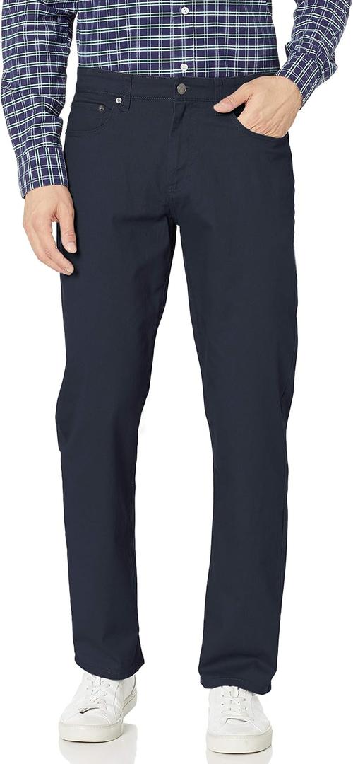 Amazon Essentials Men's 5-Pocket Stretch Twill Pants, Navy, 34W x 33L