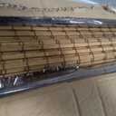 LazBlinds Cordless Bamboo Roman Shades, Privacy Blinds for Interior Windows, Room Darkening Roll Up Bamboo Blinds for Home & Patio, 30.5" W x 48" H, Highfield Teak