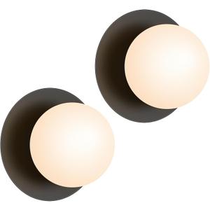 Mid-Century Wall Sconces Ceiling Light Fixture,Black 2 Pack