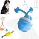 Interactive Dog Ball, 2026 Upgraded Motion Activated Automatic Rolling Ball with Remote Control, Self-Moving Pet Ball for Training Pets Toy, Free Chew Corn & Rope Toy Included